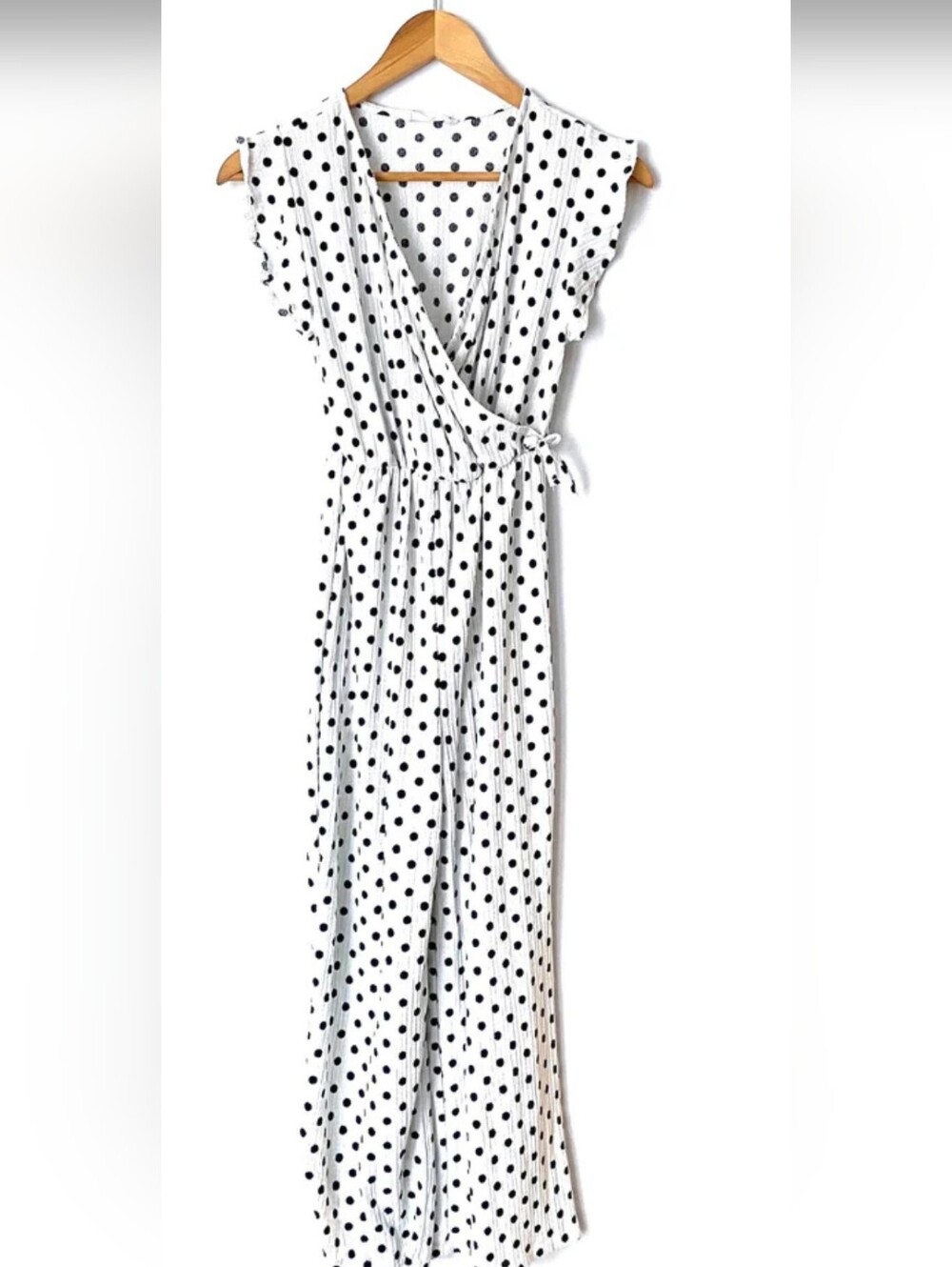 Zara Kids Wrap Front Polka Dot Jumpsuit